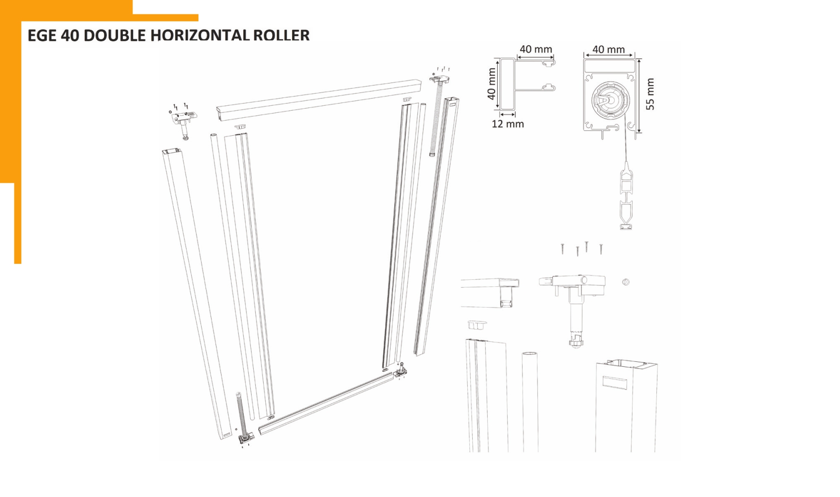 teknik-ege40-double-yatay-en Ege40 Double Horizontal Roller Screen Set