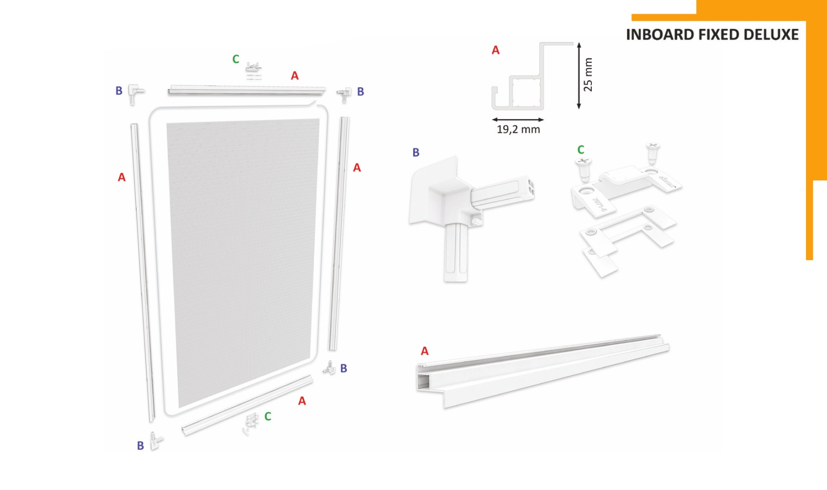 teknik-icten-sabit-en Inboard Fixed Deluxe Flyscreens