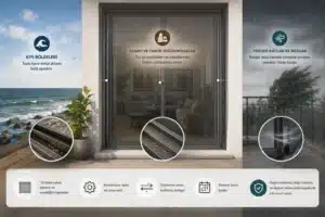Sineklik Kaç Yıl Kullanılır? Ömrünü Uzatan 5 Faktör Sineklik kaç yıl kullanılır? Tuzlu hava, yoğun toz, yağmur ve rüzgâr gibi iklim koşullarının sineklik ömrü ve mekanizma dayanıklılığı üzerindeki etkisini öğrenin.